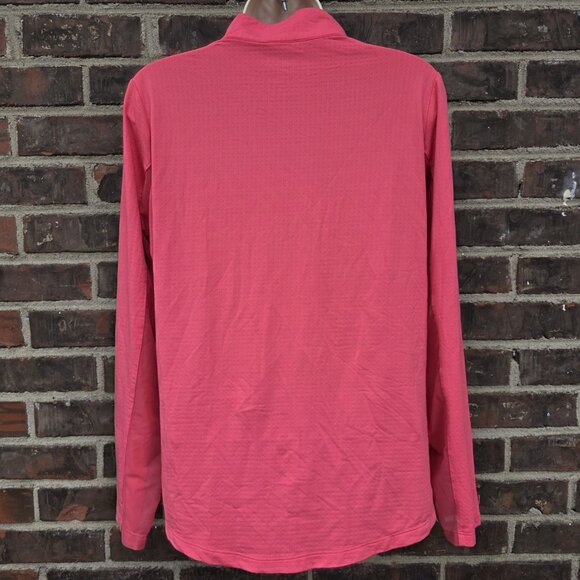 Ibkul Bright Pink Size Medium Pullover Jacket Shirt Quarter Zip Golf Tennis - Picture 2 of 8